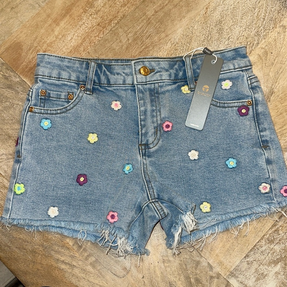 Girls Tractr Floral Shorts- Size:12